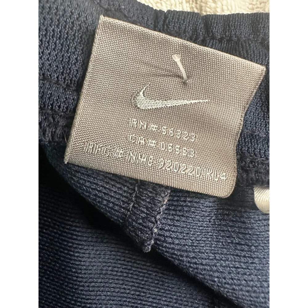 Vintage Y2K Nike Team Warm Up Track Pant XL Navy Leg Stripe Ankle Zip Drawstring